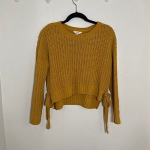Yellow knit sweater
